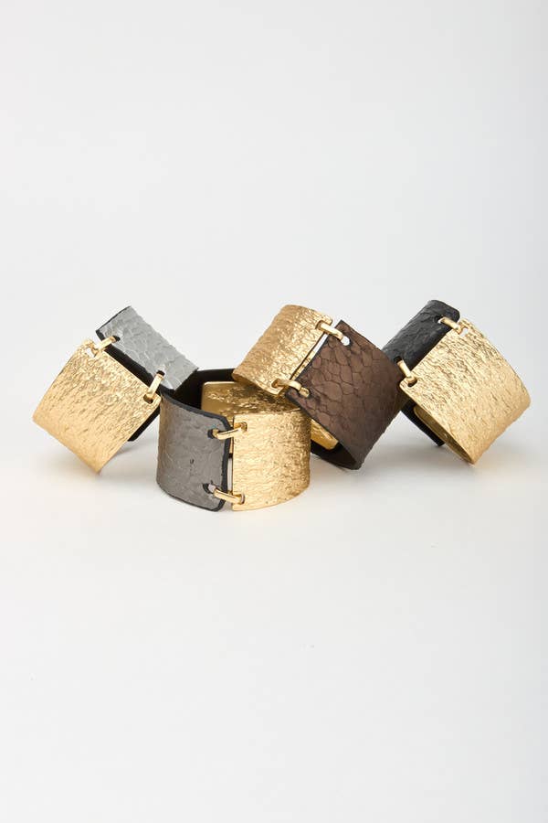 Textured Leather Bracelet