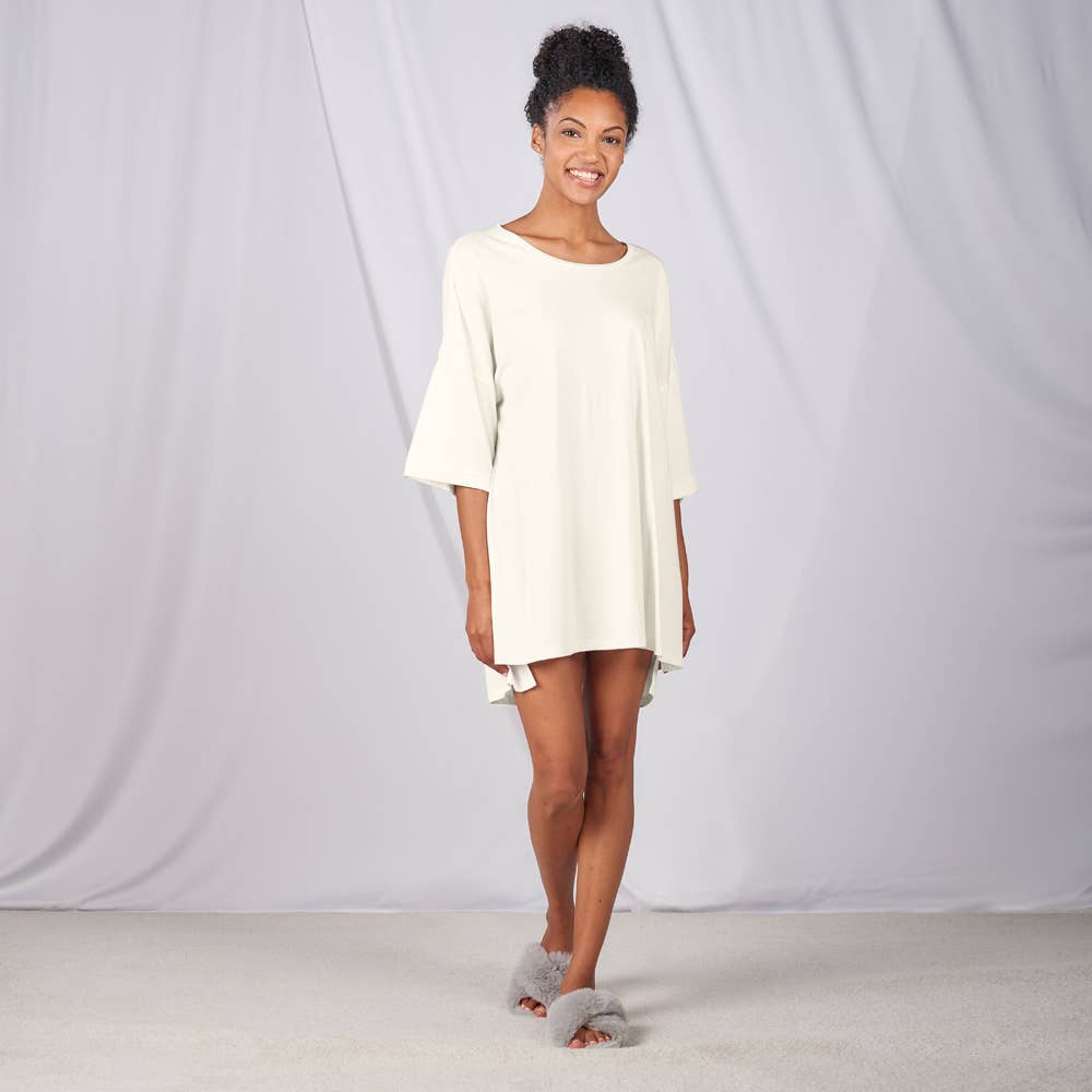 Faceplant Bamboo® and Organic Cotton Oversized boyfriend tee: Black / Large/X-Large