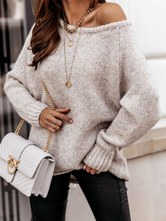 Smaibulun Doll | CHESTERFIELD Apricot Oversized Collar Knit Sweater