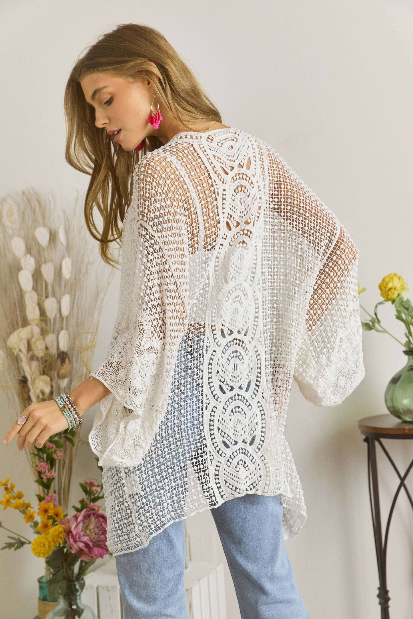 CET2061A - POPCORN CROCHET CARDIGAN