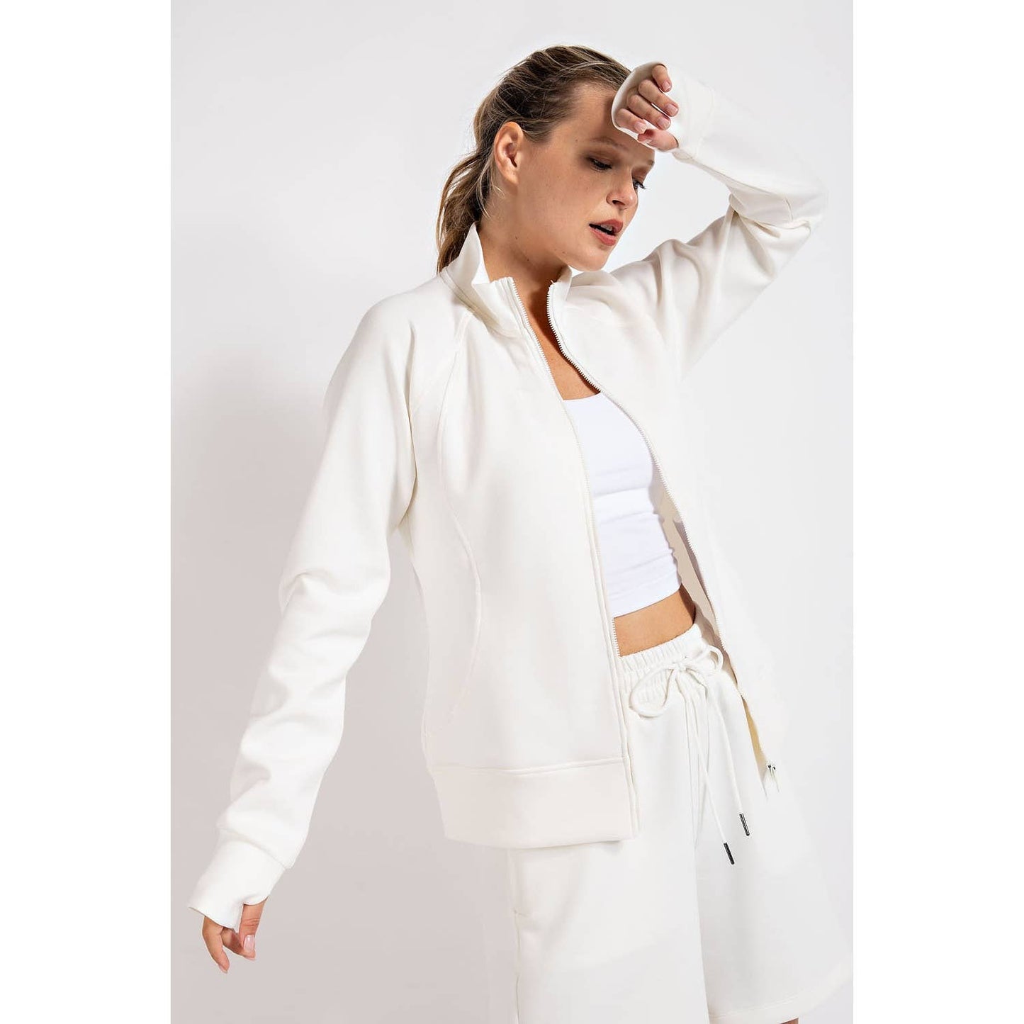 PONTI JACKET WITH POCKET: Charcoal / L