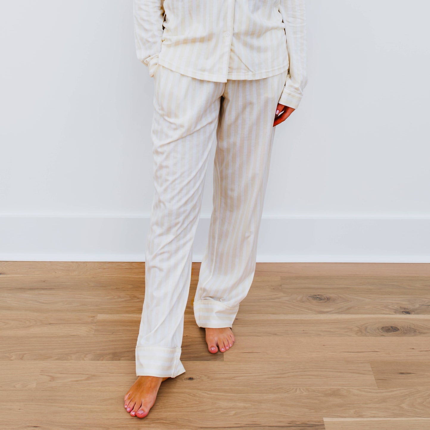 Faceplant Bamboo® Lucy Long Pants: Pink Stripe / Large