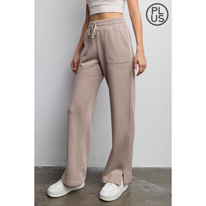 FRENCH TERRY Sky Blue / 3X STRAIGHT LEG PANTS: