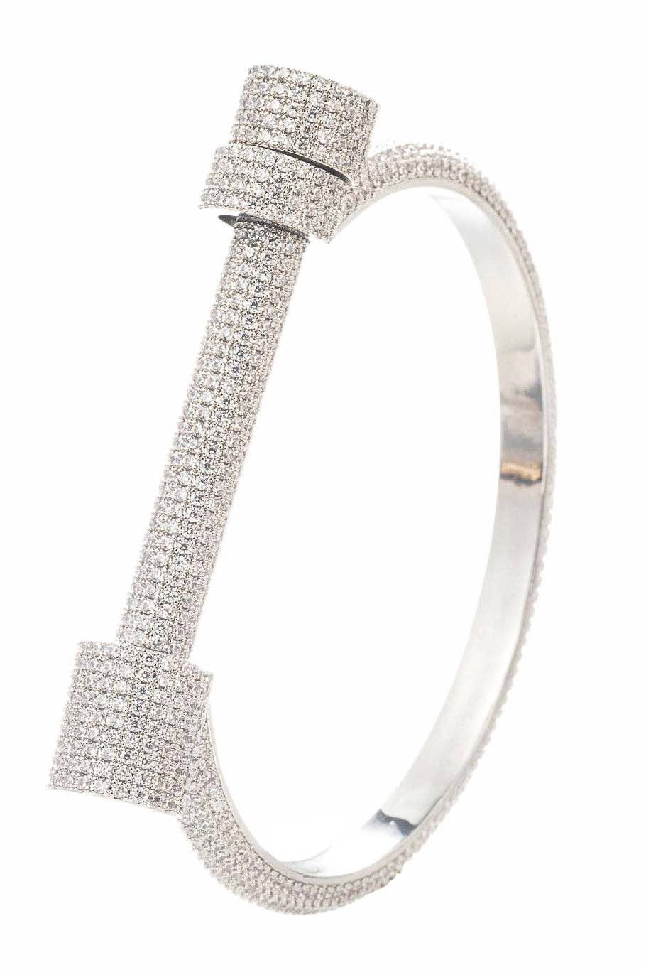 Maya Screw CZ bracelet Cuff