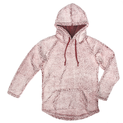 EC-4LP63 LADIES CLOUD SHERPA RAGLAN HOODIE: Charcoal / S