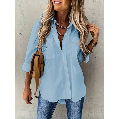 Solid Color Long Sleeve Shirt