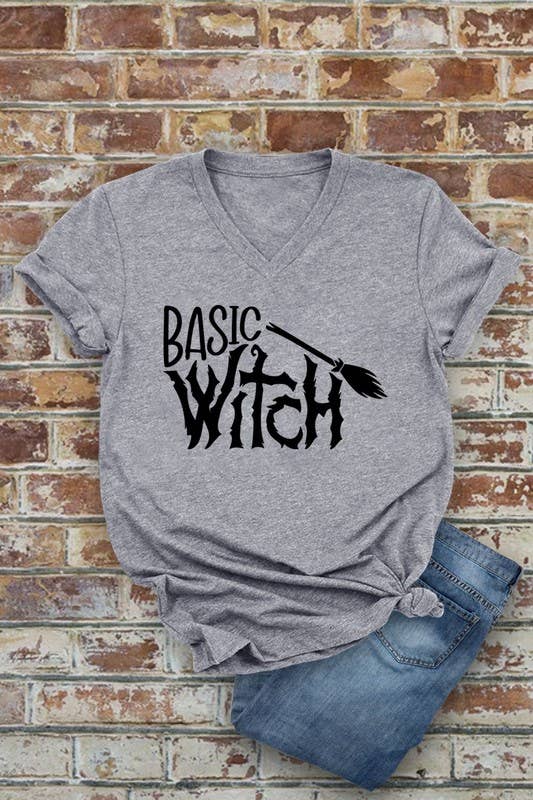 Basic Witch Unisex Short Sleeve V Neck T-Shirt