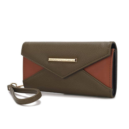 MKF Collection Kearny Vegan Leather Women Wallet Bag by Mia: Pewter