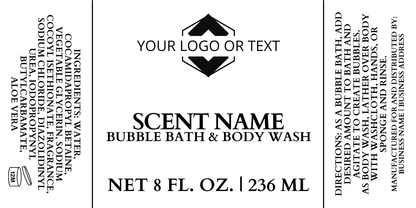 Bubble Bath & Body Wash - Custom Label - 8 fl. oz