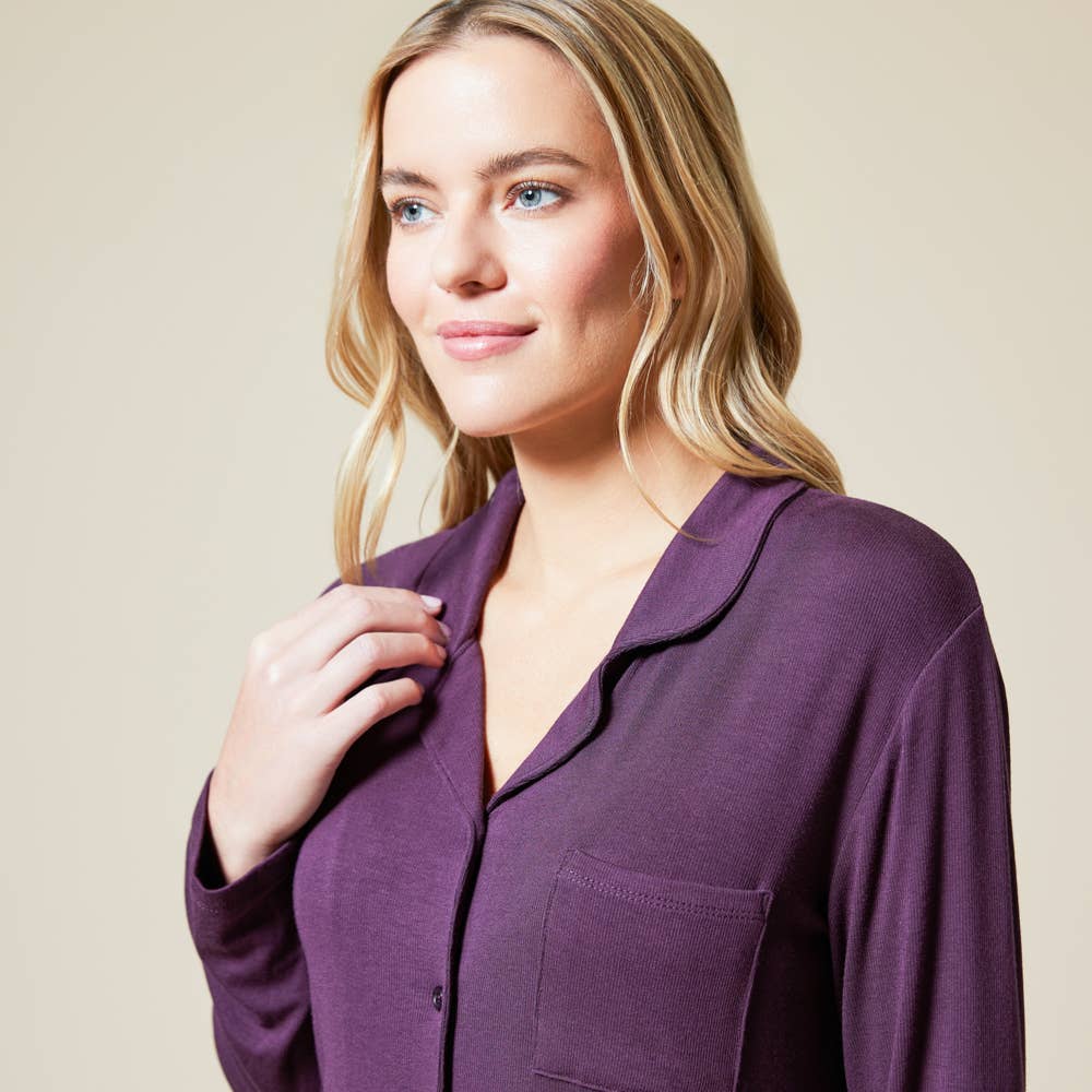 Aria - Slim Notch Collar PJ Set