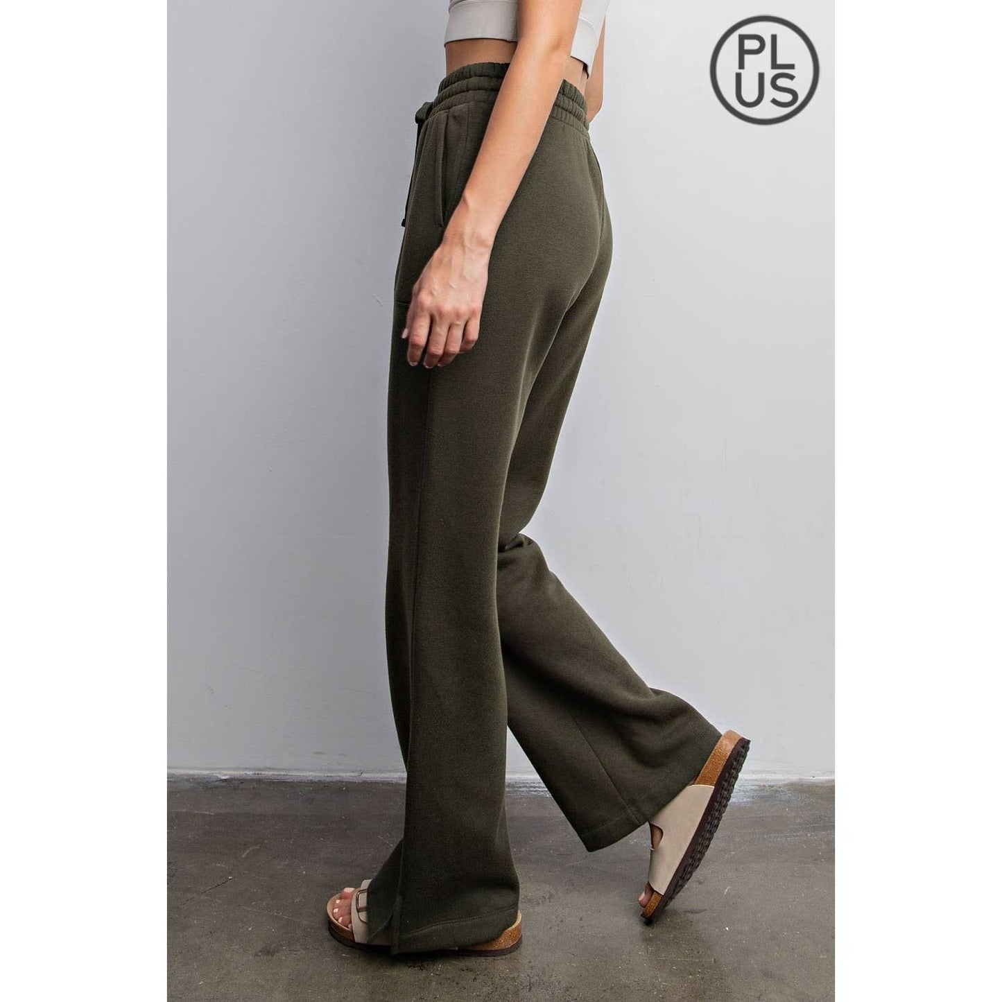 FRENCH TERRY Sky Blue / 1X STRAIGHT LEG PANTS: