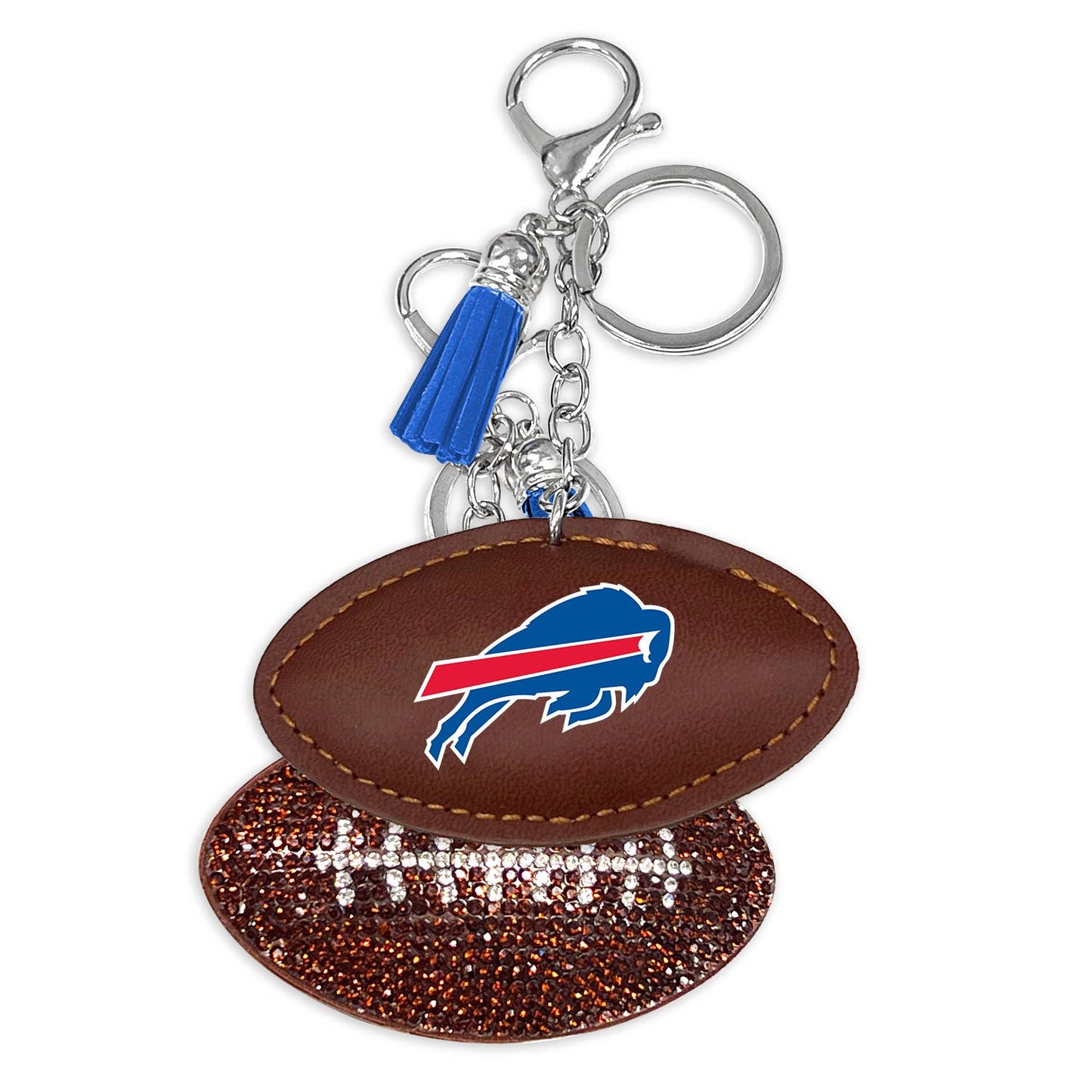 NFL Buffalo Bills Rhinestone Puff Keychain