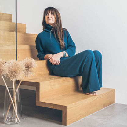 LOUNGEWEAR SET - Sweater Bailey & Pants Bailey: Teal / M