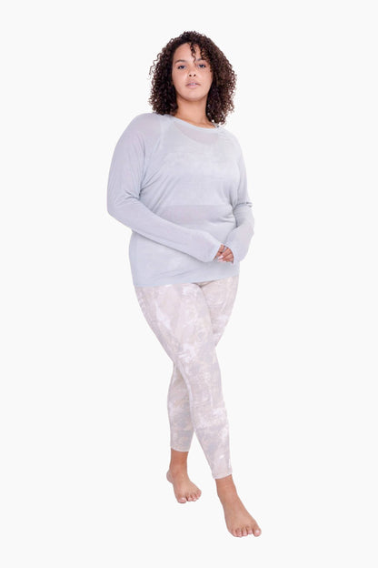 CURVY Concrete High-Waist Leggings: GREY / XL:1XL:2XL:3XL (2:2:1:1) a1263p