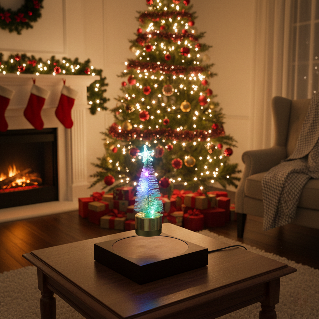 Levitating LED Christmas Tree Table Lamp