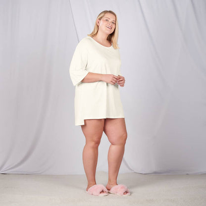 Faceplant Bamboo® and Organic Cotton Oversized boyfriend tee: Black / Large/X-Large