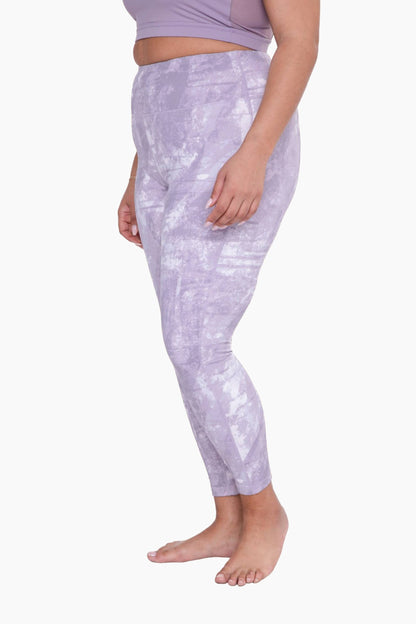 CURVY Concrete High-Waist Leggings: GREY / XL:1XL:2XL:3XL (2:2:1:1) a1263p