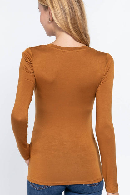 Long Sleeve V-neck Top