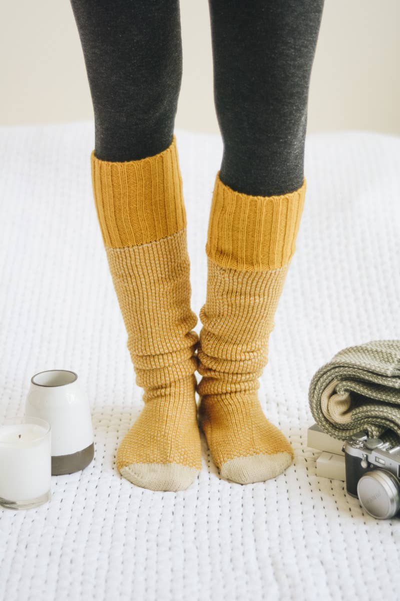 Warm & Soft Open Work Knit Lounge Socks 🧦