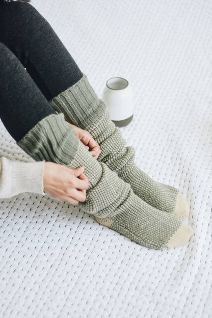 Warm & Soft Open Work Knit Lounge Socks 🧦