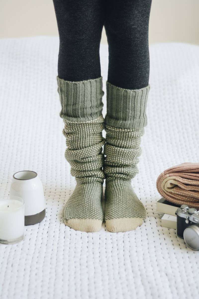 Warm & Soft Open Work Knit Lounge Socks 🧦