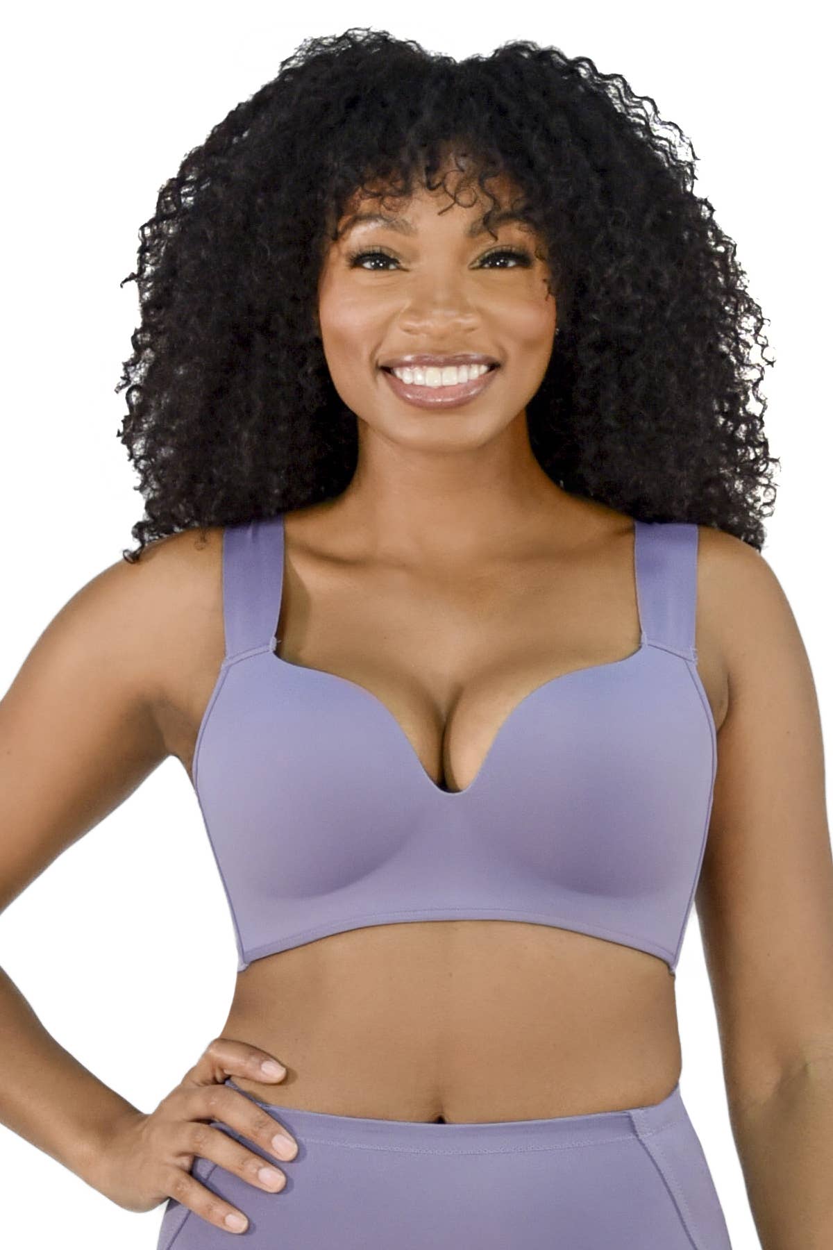 Foam Purple / 1X Plunge Bra: Dusty