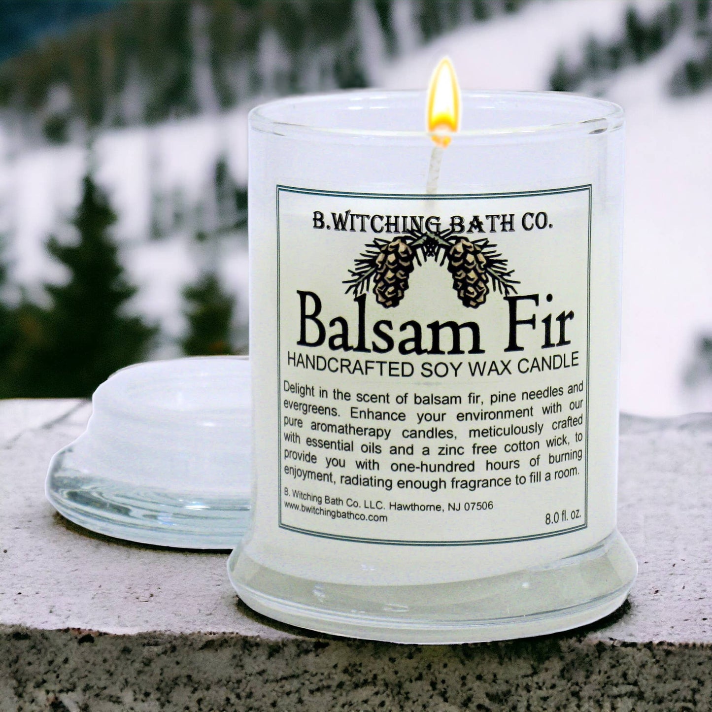 Balsam Fir Soy Wax Apothecary Candles 8oz