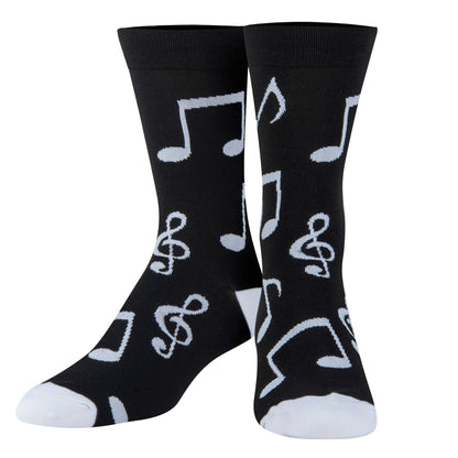 Crazy Socks - Mens Crew - Music Notes