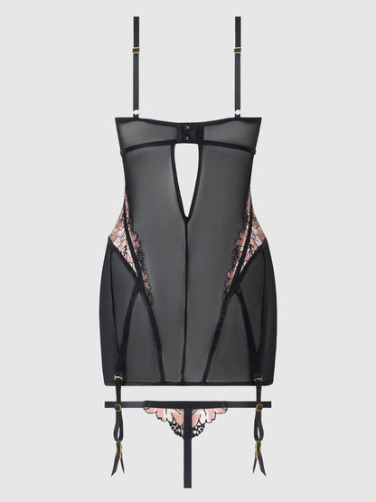 NOVA BLACKLIGHT LACE CHEMISE & THONG SET