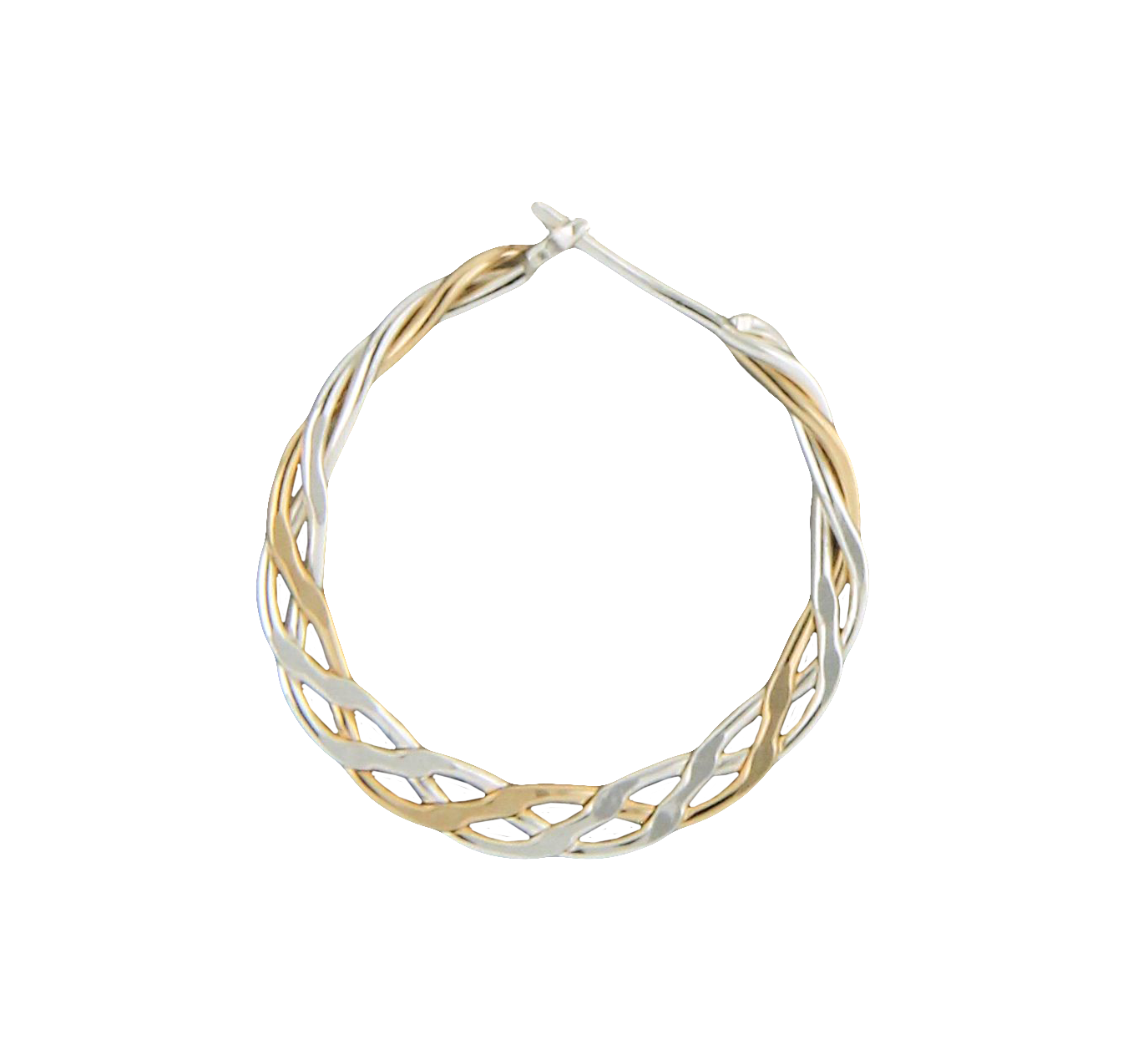 Mini Braided 13mm Hoop Earring