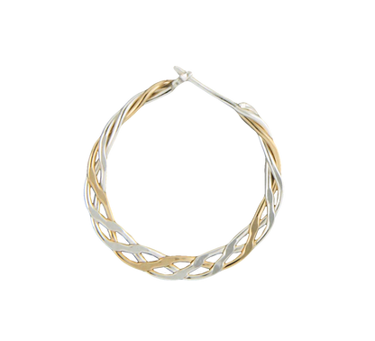 Mini Braided 13mm Hoop Earring
