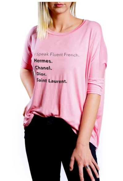 I Speak MIMI TEE - Fluent French: WHITE