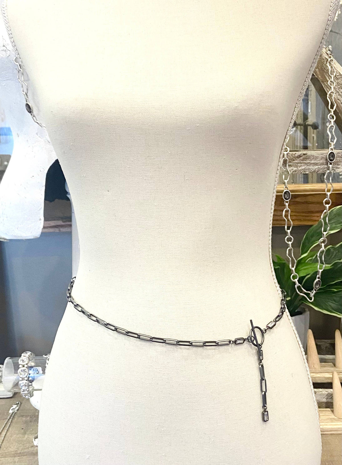 Paperclip wrap necklace boutique salon resort trendy jewelry