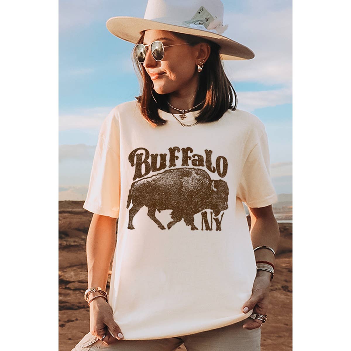 BUFFALO NY GRAPHIC OVERSIZED TEE