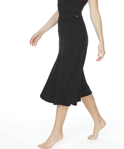 BAMBOO MID LENGTH SKIRT FLARED