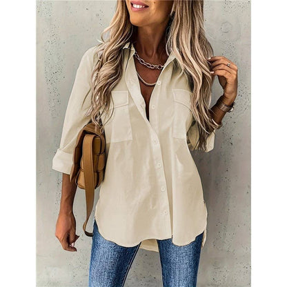 Solid Color Long Sleeve Shirt
