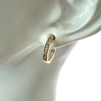 CZ huggie hoops 