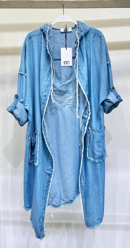 SEQUIN WINGS AND HEART CARDIGAN HODDIE (82255-WINGS)