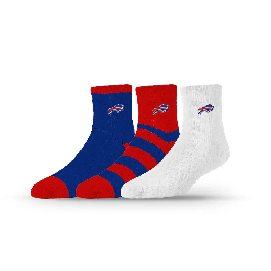 NFL Buffalo Bills Fuzzy Half Calf Sock, 3-PK