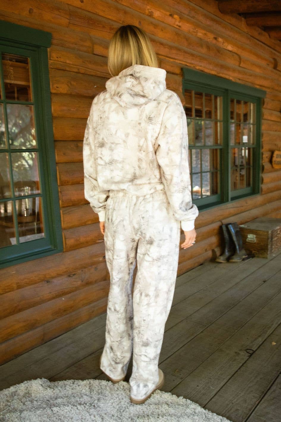 AVERY Light Woodland Camo Lounge Fleece Sweatpants