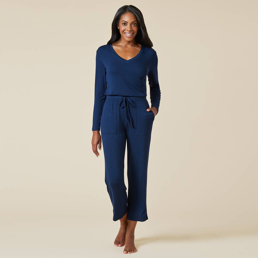 Natalie - Classic V-Neck PJ Set