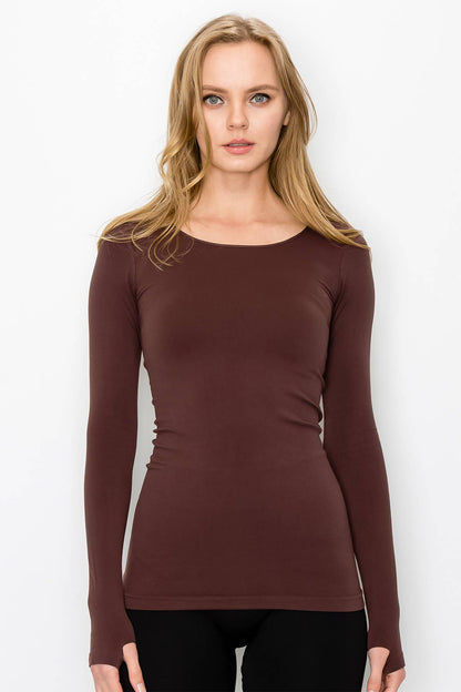 Kurve Womens Long Sleeve Round Neck Warm T-Shirt, UPF50+