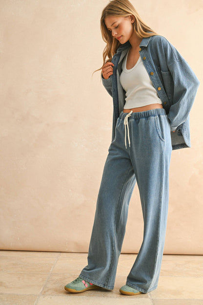 P5656ST   WASHED KNITTED PANTS