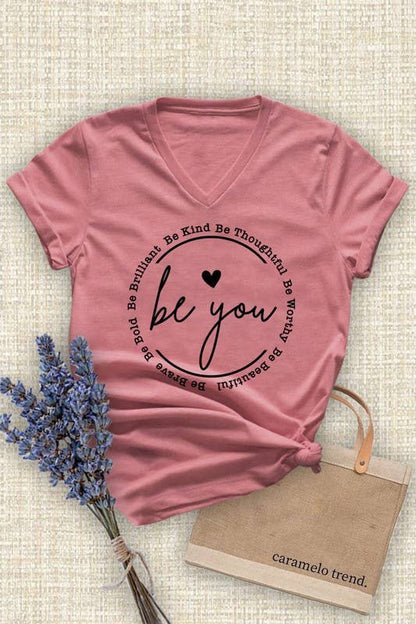 Be you Unisex Short Sleeve V Neck T-Shirt