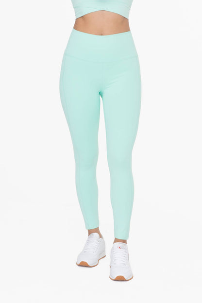 Laser-Cut and Bonded Essential Foldover Highwaist Leggings: CANDY PINK / S:M:L (2:2:2)