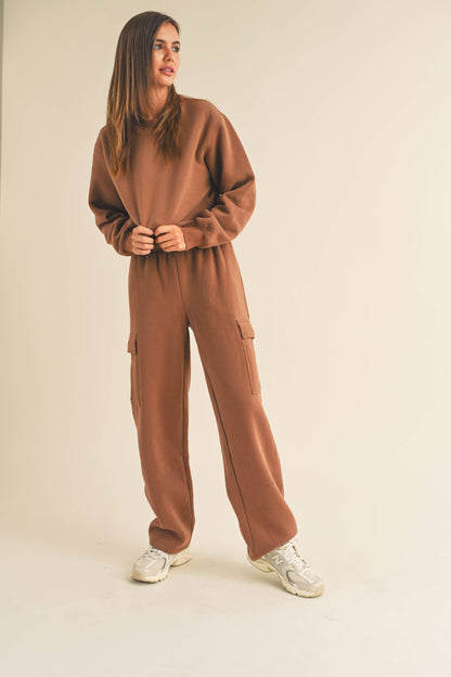 CARGO POCKET SWEATPANTS: BLACK /  S P3135ST