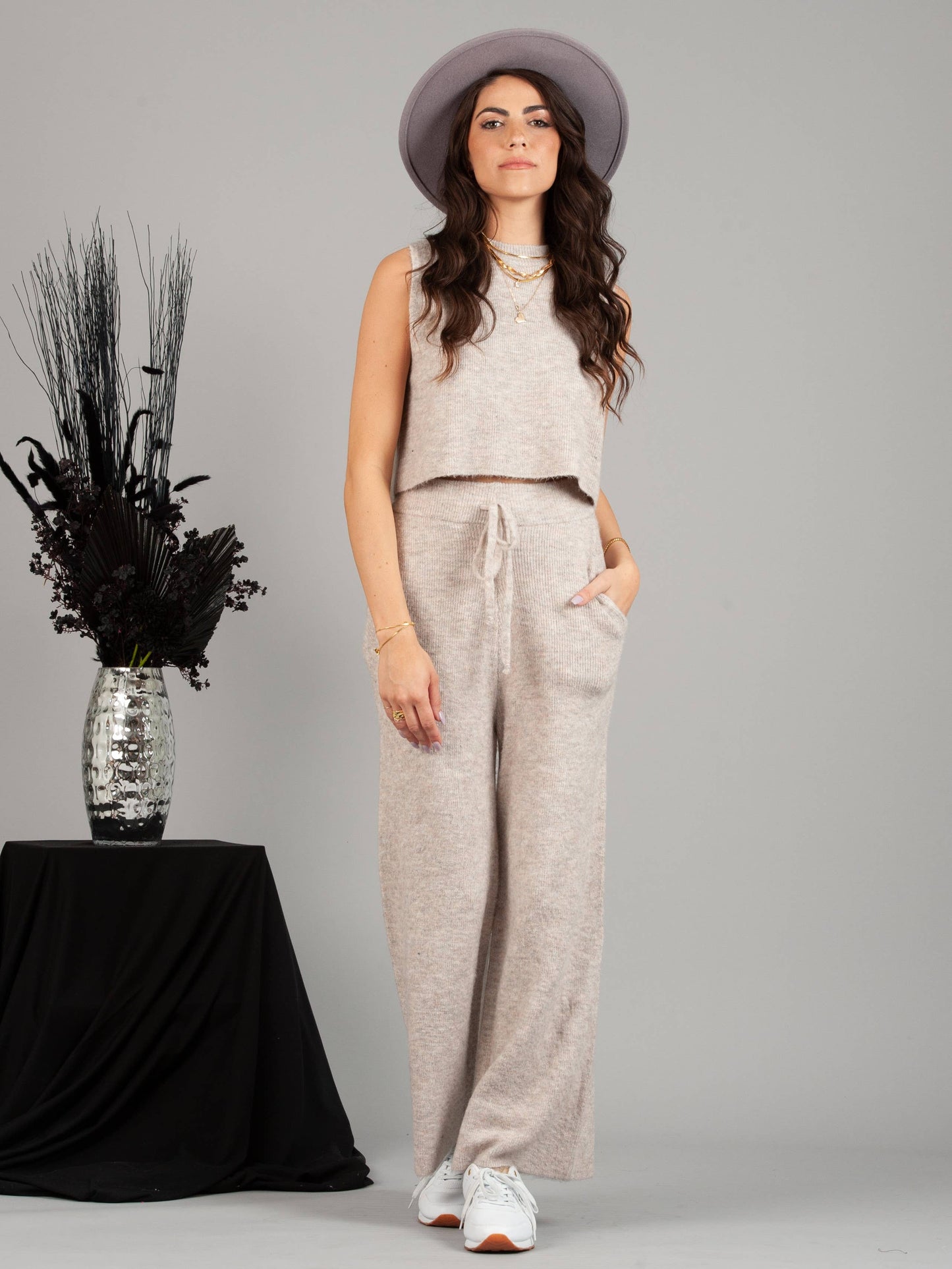 NYB2670-AVERY SWEATER PANTS-BLUSH SNOW: M