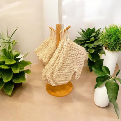 Bamboo Retail Display Stand with Pegs