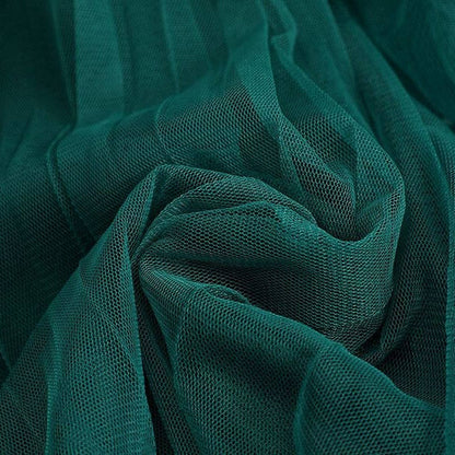 BEADED MESH PLEATED SKIRT A LINE TULLE SKIRT_CWBLS0398