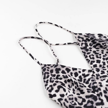 Elegant French Print Crew Neck Midi Dress_CWDMD5823